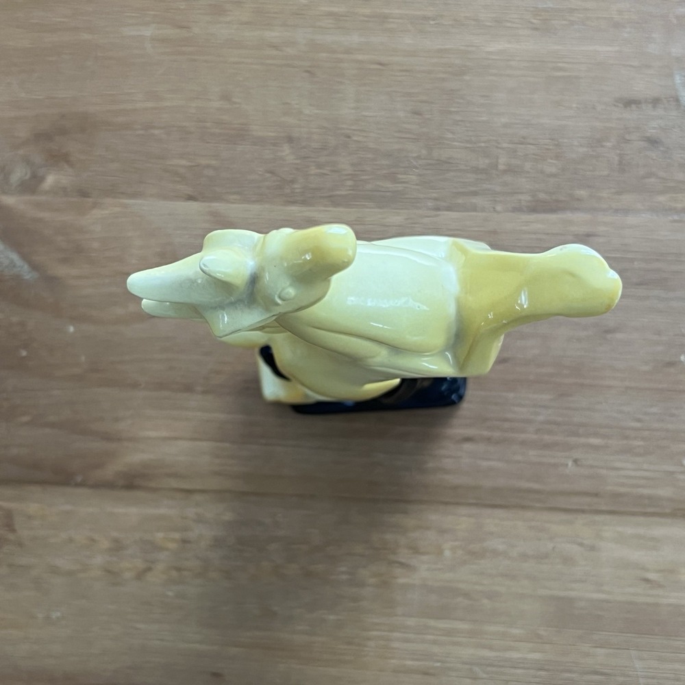 Vintage Norleans Japan Rearing Deer Stag Figurine Yellow Black MCM Atomic Decor - Picture 6 of 11